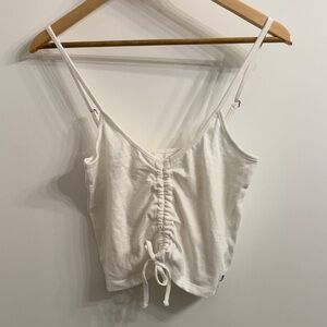 NWOT Roxy cropped tank w/ scrunch/tie